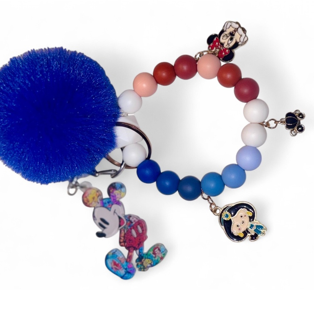 100 Years of Mickey (6th Edition) Women’s Silicone Beaded Keychain - Picture 6 of 7